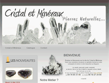 Tablet Screenshot of cristal-mineraux.com